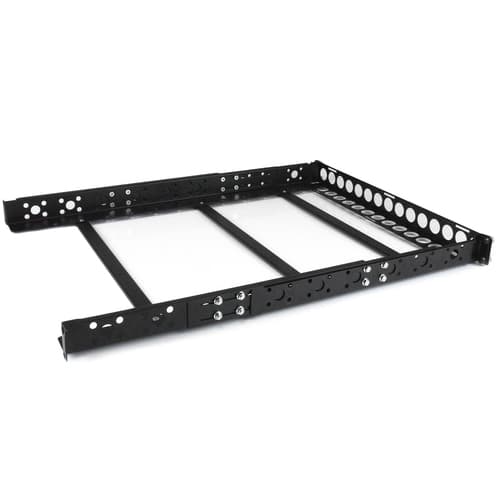 StarTech.com 1U Universal Server Rack Rails - TAA Compliant Adjustable Depth Server Mounting Rails - 19inch Rack Mount Rails (UNIRAILS1U) - Rack rail - black - 1U - 19" - for P/N: RK2433BKM, RK2537BKM, RK3236BKF, RK4236BKB, RK4242BK24, RK4242BK30, RKQMCAB12V2
