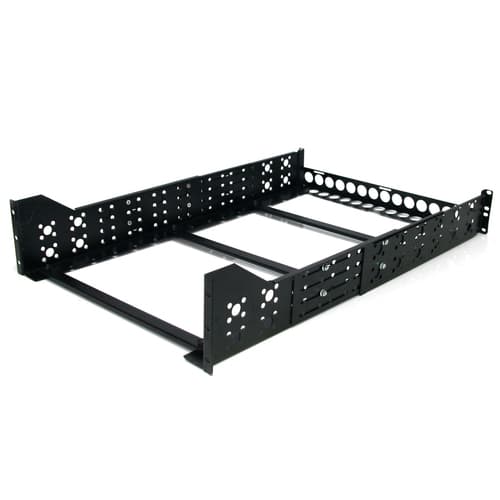 StarTech.com 3U Universal Server Rack Rails - TAA Compliant Fixed Mounting Rails - 19" Adjustable Depth Rack Mount Rails (UNIRAILS3U) - Rack rail - black - 3U - 19" - for P/N: RK1233BKM, RK2433BKM, RK2537BKM, RK3236BKF, RK4236BKB, RK4242BK24, RK4242BK30