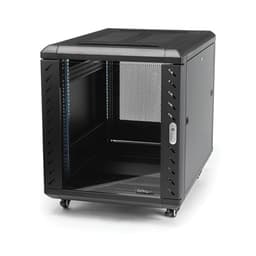 StarTech.com 12U AV Rack Cabinet - Network Rack with Glass Door - 19 inch Computer Cabinet for Server Room or Office (RK1236BKF) - Rack cabinet - black - 12U - 36"