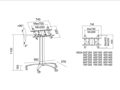*Non Cancellable/Non Returnable (NCNR)* STAND 110 TILT&TABLE SILVER — view 5