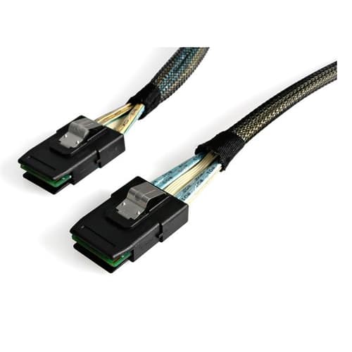 StarTech.com 100cm Serial Attached SCSI SAS Cable - SFF-8087 to SFF-8087 (SAS8787100) - SAS internal cable - with Sidebands - 4-Lane - 36 pin 4i Mini MultiLane (P) to 36 pin 4i Mini MultiLane (P) - 1 m