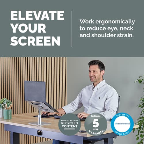 ALUMIA DESK LAPTOP STAND SILVER — view 3