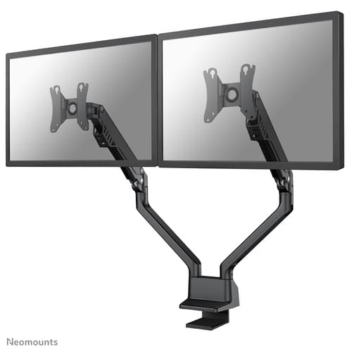 Neomounts FPMA-D750DBLACK2 - Mounting kit (desk mount) - full-motion - for 2 LCD displays - black - screen size: 10"-32" - clamp mountable, grommet