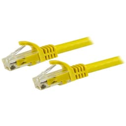 StarTech.com 15m CAT6 Ethernet Cable, 10 Gigabit Snagless RJ45 650MHz 100W PoE Patch Cord, CAT 6 10GbE UTP Network Cable w/Strain Relief, Yellow, Fluke Tested/Wiring is UL Certified/TIA - Category 6 - 24AWG (N6PATC15MYL) - Patch cable - RJ-45 (M) to RJ-45 (M) - 15 m - UTP - CAT 6 - molded, snagless - yellow