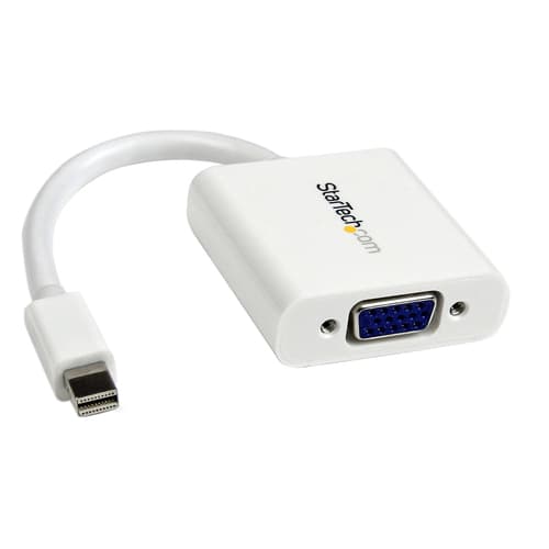 StarTech.com Mini DisplayPort to VGA Adapter - White - 1080p - Thunderbolt to VGA Monitor Adapter - Mini DP to VGA Converter (MDP2VGAW) - Video converter - VGA - DisplayPort - white