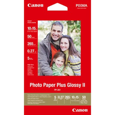 Canon Photo Paper Plus II PP-201 - Glossy photo paper - 100 x 150 mm - 260 g/m2 - 50 sheet(s)