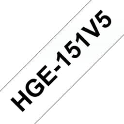 Brother HGE-151V5 - Black on clear - Roll (2.4 cm x 8 m) 5 cassette(s) laminated tape - for P-Touch PT-9500pc, PT-9700PC, PT-9800PCN