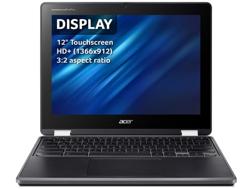 Acer Chromebook Spin 512 R856TN-TCO - Flip design - Intel N-series - N100 / up to 3.4 GHz - Chrome OS - UHD Graphics - 8 GB RAM - 64 GB eMMC - 12" IPS touchscreen 1366 x 912 (HD+) - Wi-Fi 6E - shale black - kbd: UK — view 6