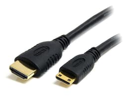StarTech.com 2m High Speed HDMI Cable with Ethernet HDMI to HDMI Mini - HDMI cable with Ethernet - HDMI male to 19 pin mini HDMI Type C male - 2 m - shielded - black