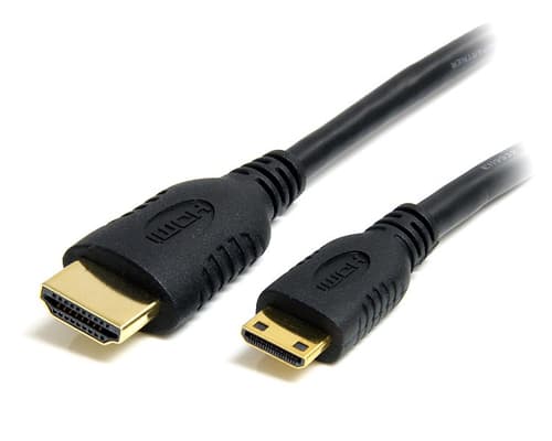 StarTech.com 1m High Speed HDMI Cable with Ethernet HDMI to HDMI Mini - HDMI cable with Ethernet - HDMI male to 19 pin mini HDMI Type C male - 1 m - shielded - black