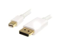 StarTech.com 1m 3 ft White Mini DisplayPort to DisplayPort 1.2 Adapter Cable M/M - DisplayPort 4k with HBR2 support - Mini DP to DP Cable (MDP2DPMM1MW) - DisplayPort cable - Mini DisplayPort (M) to DisplayPort (M) - 1 m - white - for P/N: CDP2MDP, CDP2MDPEC, CDP2MDPFC, CDPVDHDMDP2G, CDPVDHDMDPRG, CDPVDHDMDPSG, CDPVDHMDPDP