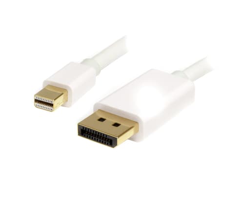 StarTech.com 2m 6 ft White Mini DisplayPort to DisplayPort 1.2 Adapter Cable M/M - DisplayPort 4k with HBR2 support - Mini DP to DP Cable (MDP2DPMM2MW) - DisplayPort cable - Mini DisplayPort (M) to DisplayPort (M) - 2 m - white - for P/N: CDP2MDP, CDP2MDPEC, CDP2MDPFC, CDPVDHDMDP2G, CDPVDHDMDPRG, CDPVDHDMDPSG, CDPVDHMDPDP