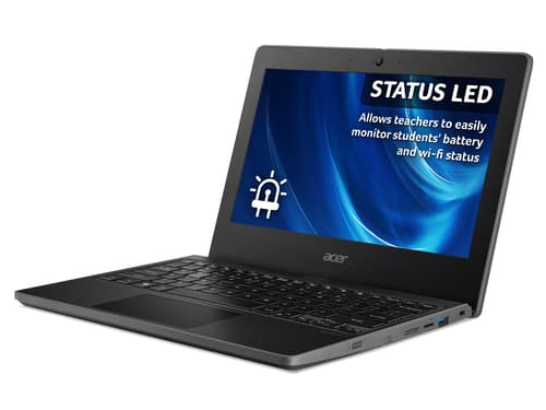 Acer TravelMate B3 TMB311-32 - 180-degree hinge design - Intel Celeron - N5100 / up to 2.8 GHz - Win 11 Pro Education - UHD Graphics - 4 GB RAM - 64 GB eMMC - 11.6" IPS 1366 x 768 - Gigabit Ethernet - Wi-Fi 6 - shale black - kbd: UK — view 8