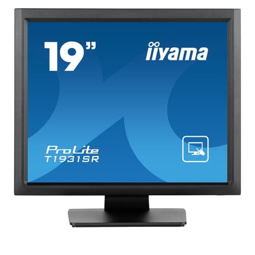 iiyama ProLite T1931SR-B1S - LCD monitor - 19" - touchscreen - 1280 x 1024 @ 75 Hz - IPS - 250 cd/m� - 1000:1 - 14 ms - HDMI, VGA, DisplayPort - speakers - black, matte finish — view 3