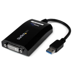 StarTech.com USB 3.0 to DVI / VGA Adapter - 2048x1152 - External Video & Graphics Card - Dual Monitor Display Adapter Cable - Supports Mac & Windows (USB32DVIPRO) - USB / DVI adapter - USB Type A (M) to DVI-I (F) - USB 3.0 - 15.2 cm - 2048 x 1152 support - black - for P/N: DVIDDMM10, DVIDDMM6, DVIDSMM10, DVIMM6, DVISPL1DD, HDDVIMM3, HDMIDVIMM10, HDMIDVIMM6
