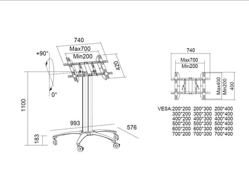 *Non Cancellable/Non Returnable (NCNR)* STAND 110 TILT&TABLEBLACK — view 24
