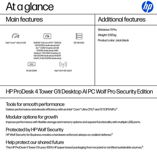 HP PD4 TWR G1I U5-235 16/512 W11P — view 4