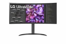 LG UltraWide 34WQ75C-B - LED monitor - curved - 34" (34.14" viewable) - 3440 x 1440 UWQHD @ 60 Hz - IPS - 300 cd/m� - 1000:1 - HDR10 - 5 ms - 2xHDMI, DisplayPort, USB-C - speakers