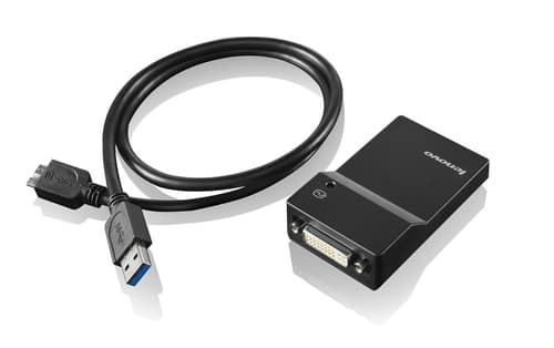 Lenovo USB 3.0 to DVI/VGA Monitor Adapter - External video adapter - USB 3.0 - DVI