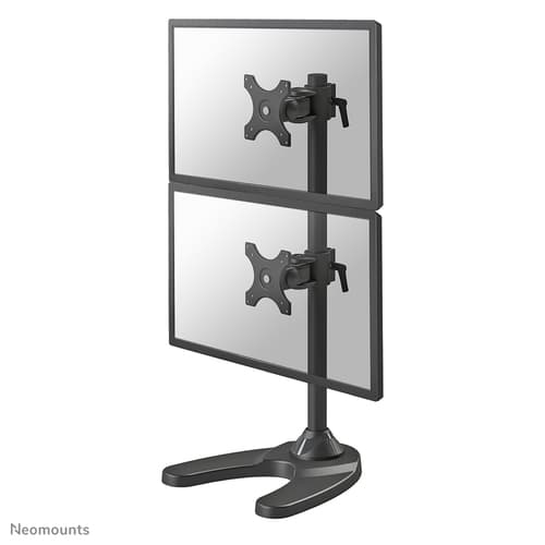 Neomounts FPMA-D700DDV - Stand - full-motion - for 2 LCD displays - black - screen size: 10"-27" - desktop stand, grommet, desk-mountable