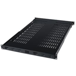 StarTech.com 1U Adjustable Vented Server Rack Mount Shelf - 175lbs - 19.5 to 38in Deep Universal Tray for 19" AV/ Network Equipment Rack (ADJSHELF) - Rack shelf - black - 1U - 19" - for P/N: CABSCRWS1224, RK1536BKF, RK1836BKF, RK3236BKF, RK4236BKB, RK4242BK24, RK4242BK30