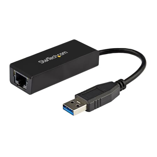 StarTech.com USB 3.0 to Gigabit Ethernet Adapter - 10/100/1000 NIC Network Adapter - USB 3.0 Laptop to RJ45 LAN (USB31000S) - Network adapter - USB 3.0 - Gigabit Ethernet - black