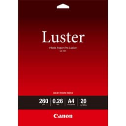 Canon Photo Paper Pro Luster LU-101 - Luster - 260 micron - A4 (210 x 297 mm) - 260 g/m� - 20 sheet(s) photo paper - for PIXMA PRO-1, PRO-10, PRO-100, TS7450i