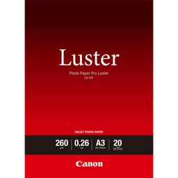 Canon Photo Paper Pro Luster LU-101 - Luster - 260 micron - A3 (297 x 420 mm) - 260 g/m� - 20 sheet(s) photo paper - for PIXMA PRO-1, PRO-10, PRO-100