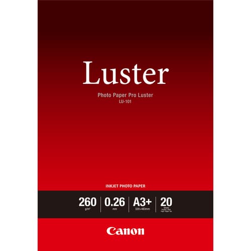 Canon Photo Paper Pro Luster LU-101 - Luster - 260 micron - A3 plus (329 x 423 mm) - 260 g/m� - 20 sheet(s) photo paper - for PIXMA PRO-1, PRO-10, PRO-100