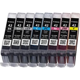 Canon CLI-42 BK/GY/LG/C/M/Y/PC/PM Multipack - 8-pack - grey, yellow, cyan, magenta, light grey, photo cyan, photo magenta - original - ink tank - for PIXMA PRO-100, PRO-100S, PIXUS PRO-100