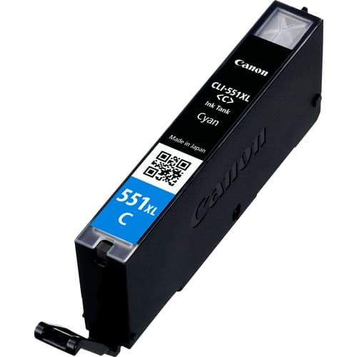 Canon CLI-551 CXL - 6444B001 - 1 x Cyan - High Yield - Ink tank - For PIXMA iP8750,iX6850,MG5550,MG5650,MG5655,MG6450,MG6650,MG7150,MG7550,MX725,MX925