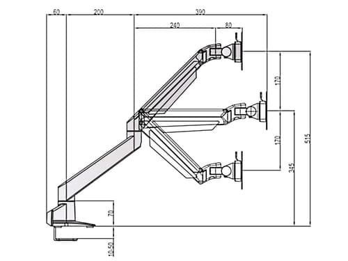 *Non Cancellable/Non Returnable (NCNR)* GAS LIFT ARM SINGLE WHITE — view 28