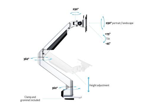 *Non Cancellable/Non Returnable (NCNR)* GAS LIFT ARM SINGLE SILVER HD — view 8
