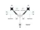 *Non Cancellable/Non Returnable (NCNR)* GAS LIFT ARM DUAL WHITE thumbnail 2