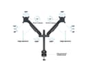 *Non Cancellable/Non Returnable (NCNR)* GAS LIFT ARM DUAL BLACK thumbnail 8