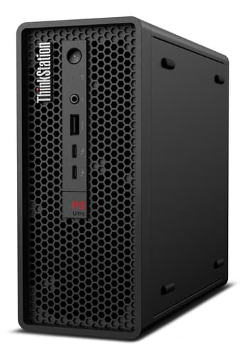 ThinkStation P3 Ultra, Intel� Core� i7-14700 vPro� (E-cores up to 4.20GHz, 33MB), Windows 11 Pro 64, 32.0GB, 1x1TB SSD M.2 2280 PCIe Gen4 Performance TLC Opal, Intel� UHD Graphics 770, BT 5.1 or above,Intel�AX211vPro, 1YR Premier NBD , USB, Calliope, Black-English (UK) — view 4