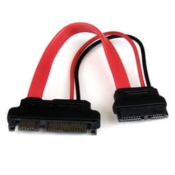 StarTech.com 6in Slimline SATA to SATA Adapter with Power - Slim SATA (F) to SATA (M) - Slimline Serial ATA to SATA (SLSATAADAP6) - SATA adapter - Serial ATA 150/300/600 - Slimline SATA (F) to SATA combo (M) - red