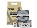 Epson LabelWorks LK-6ABJ - Matte - black on matte grey - Roll (2.4 cm x 8 m) 1 cassette(s) hanging box - tape - for LabelWorks LW-C610 thumbnail 1