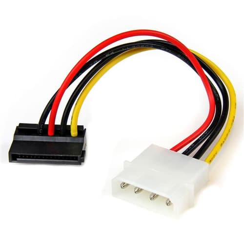 StarTech.com 6in 4 Pin LP4 to Left Angle SATA Power Cable Adapter - LP4 to SATA Power Adapter (SATAPOWADPL) - Power adapter - SATA power (M) to 4 PIN internal power (M) - 15 cm - left-angled connector