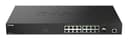 D-Link DMS 1250-18P - Switch - L2+ - smart - 16 x 10/100/1000/2.5G (PoE+) + 2 x 10 Gigabit SFP+ - desktop - PoE+ (370 W) thumbnail 1
