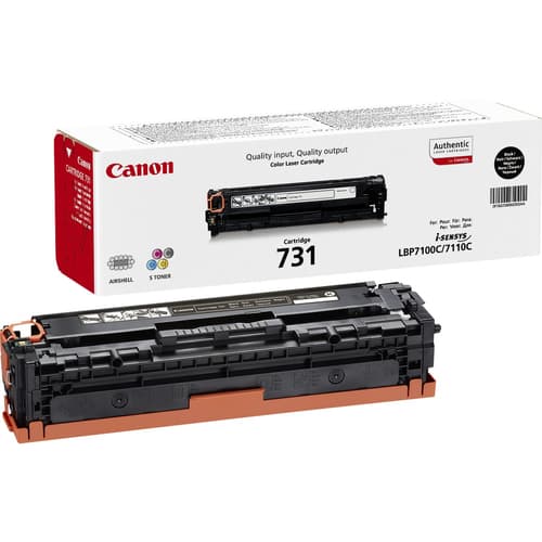 Canon 731 BK - 6272B002 - 1 x Black - Toner Cartridge - For iSENSYS LBP7100Cn,LBP7110Cw,MF8230Cn,MF8280Cw