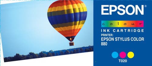 Epson T020 - Print cartridge - 1 x colour (cyan, magenta, yellow) - 300 pages — view 3