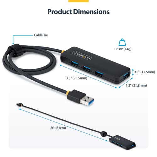 4-Port USB-A Hub Bus Powered 5Gbps — view 7