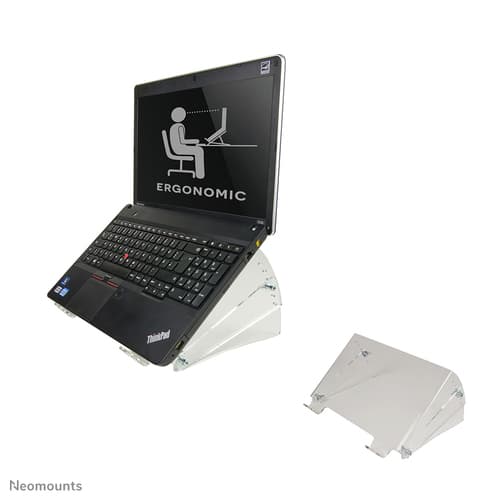 Neomounts NSNOTEBOOK300 - Stand - for notebook - acrylic - clear - screen size: 10"-22"