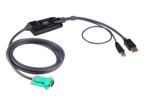 ATEN CV190 - Keyboard / video / mouse (KVM) cable - 15 pin SPHD (M) to USB, DisplayPort (M) - 1.8 m - thumbscrews