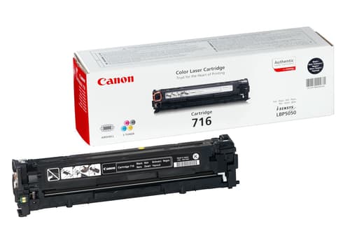 Canon 716 BK - 1980B002 - 1 x Black - Toner Cartridge - For iSENSYS LBP5050,LBP5050N,MF8030CN,MF8040Cn,MF8050CN,MF8080Cw