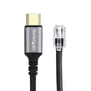 StarTech.com USB-C to RJ9 Adapter for Office Phone Handset or Wired/Wireless Headset, Use Existing Landline Hardware, 6ft/1.8m, For Laptop/Desktop Computer/Mobile - Headset adapter - 24 pin USB-C male to RJ-9 male - 1.8 m - black - bus powered thumbnail 2