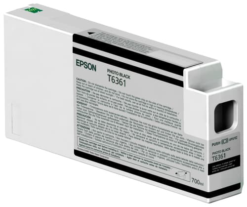 Epson Ink Cartridges, Ultrachrome HDR, T636100, Singlepack, 1 x 700.0 ml Photo Black — view 1