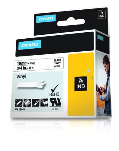 18445 DYMO TAPE BLACK ON WHITE 19MM — view 3