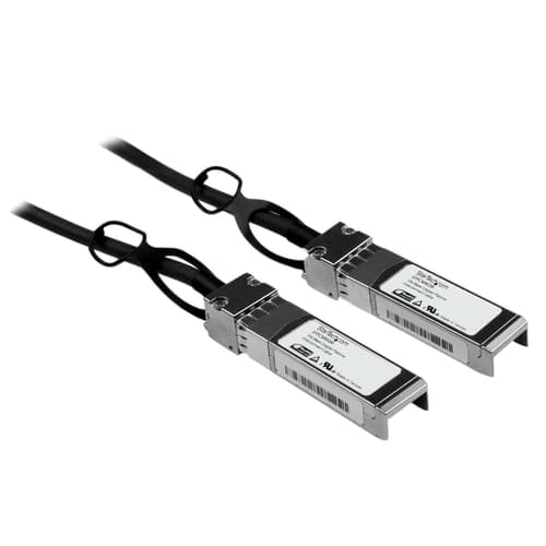 StarTech.com Cisco SFP-H10GB-CU3M Compatible 3m 10G SFP+ to SFP+ Direct Attach Cable Twinax, 10GbE SFP+ Copper DAC 10 Gbps Low Power Passive Transceiver Module DAC, Cisco Firepower, ASR920 - Lifetime Warranty (SFPCMM3M) - Direct attach cable - SFP+ to SFP+ - 3 m - twinaxial - for P/N: ET10GSFP, PEX10000SFPI, PEX10GSFP, PEX10GSFP4I, PEX20000SFPI